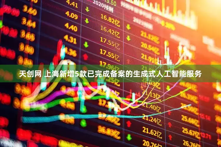天创网 上海新增5款已完成备案的生成式人工智能服务